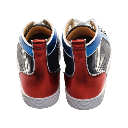 Christian Louboutin Louis Spikes Orlato Flat Multi Coloured Leather High Top Sneakers Christian Louboutin