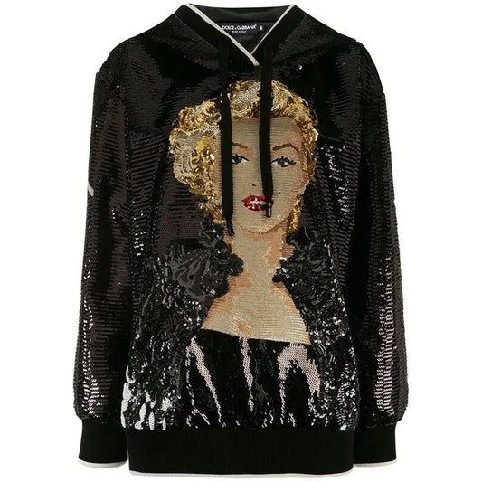 Dolce & Gabbana Black Polyester Sweater Dolce & Gabbana