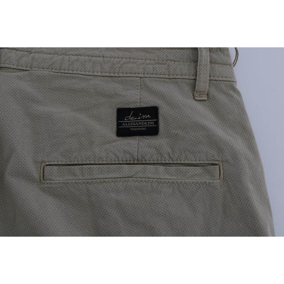 Daniele Alessandrini Beige Slim Fit Chinos for Sophisticated Style Jeans & Pants Daniele Alessandrini