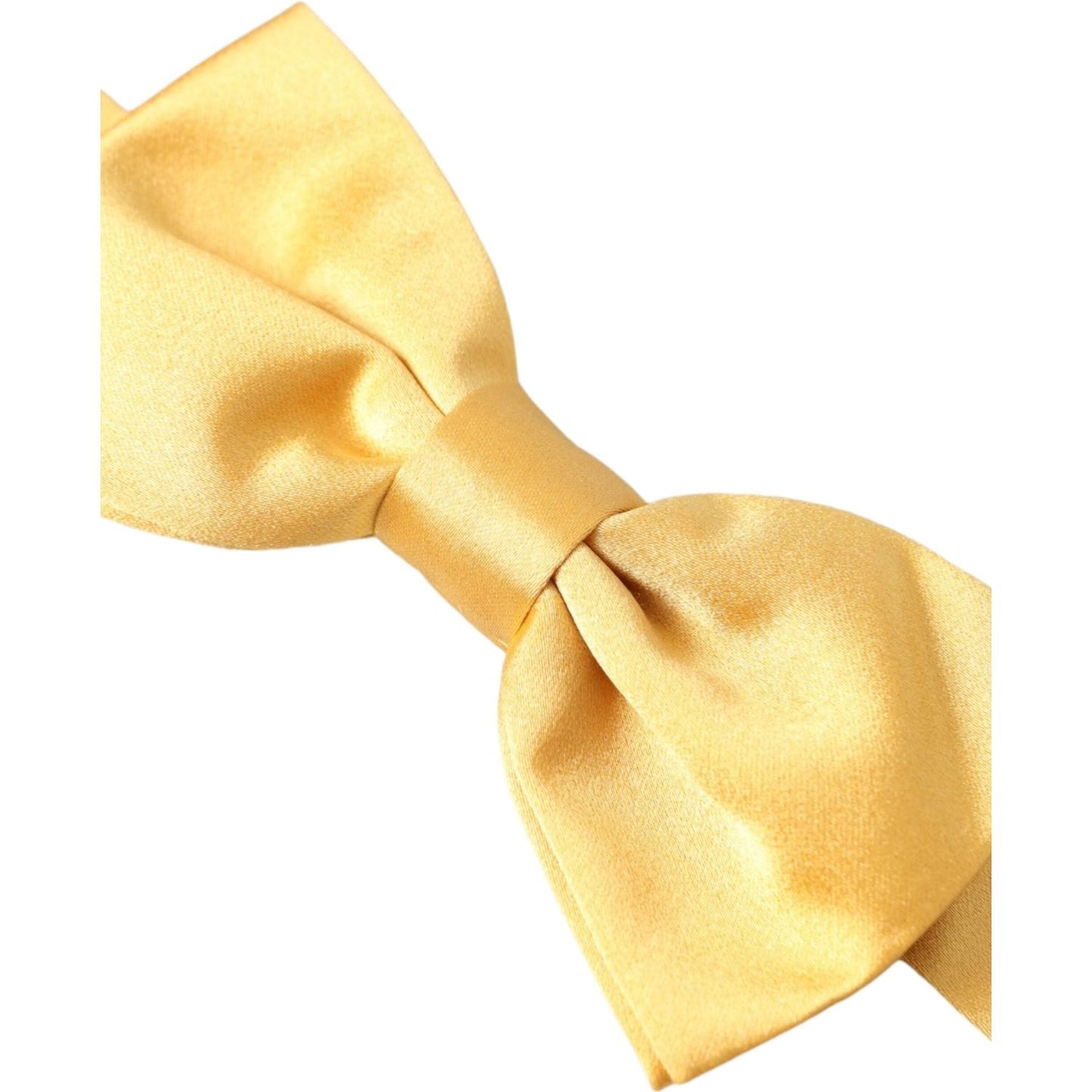 Dolce & Gabbana Yellow Silk Adjustable Neck Men Bow Tie Dolce & Gabbana