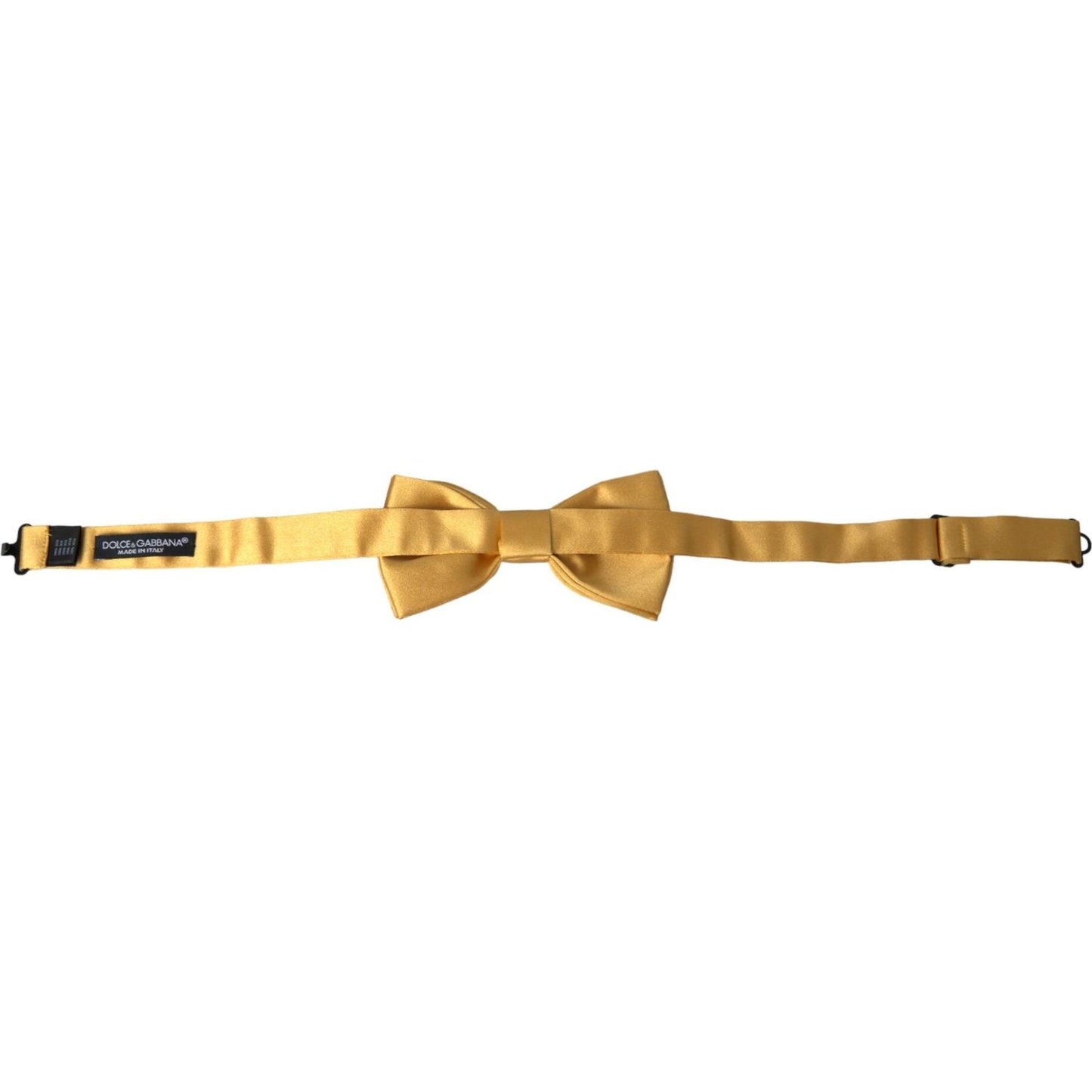 Dolce & Gabbana Yellow Silk Adjustable Neck Men Bow Tie Dolce & Gabbana