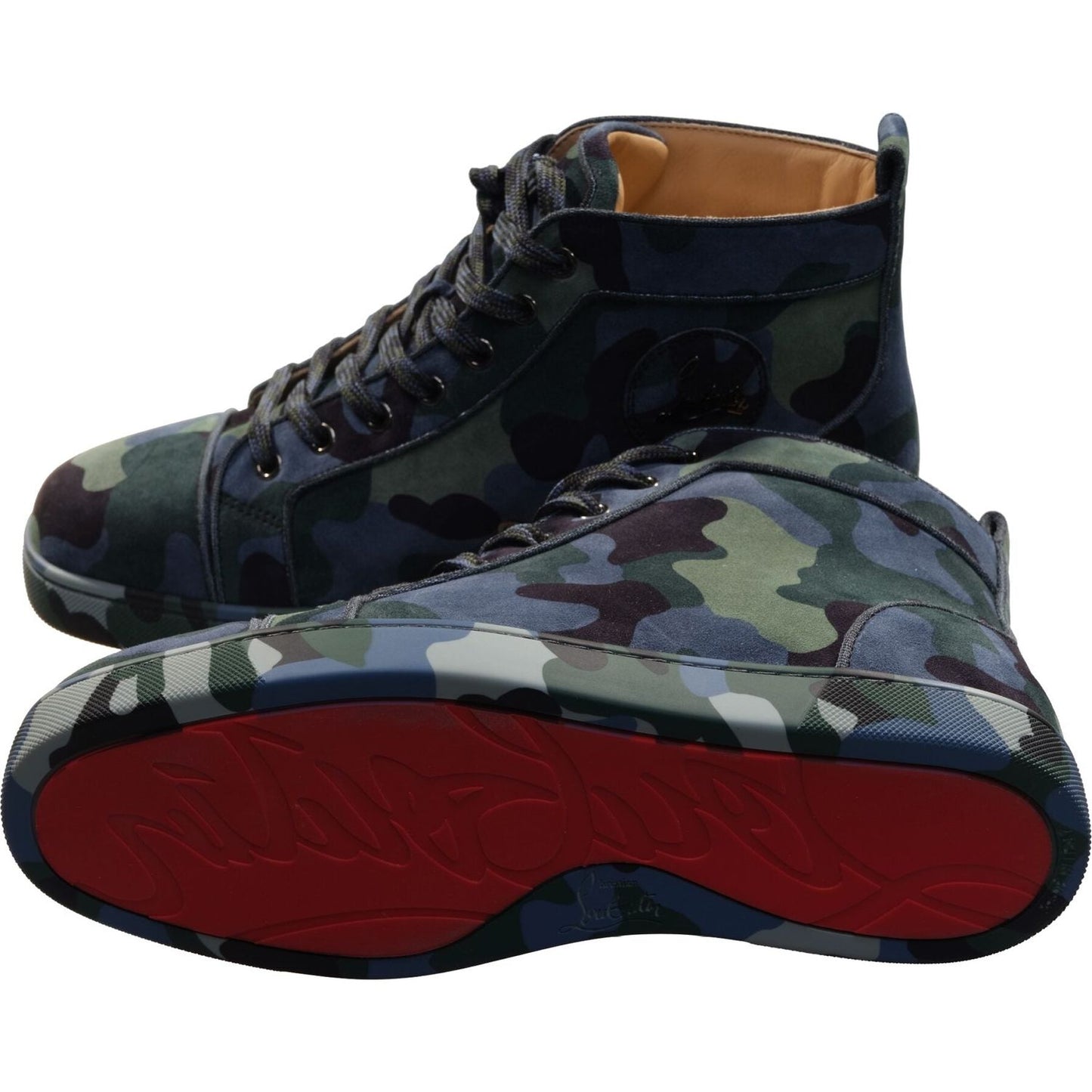 Christian Louboutin Louis Orlato Flat Camouflage High Top Sneakers Christian Louboutin