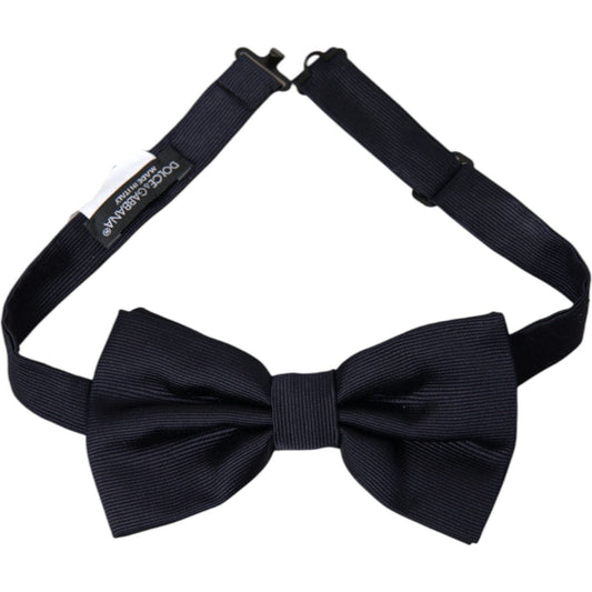 Dolce & Gabbana Black Silk Adjustable Neck Men Bow Tie Dolce & Gabbana