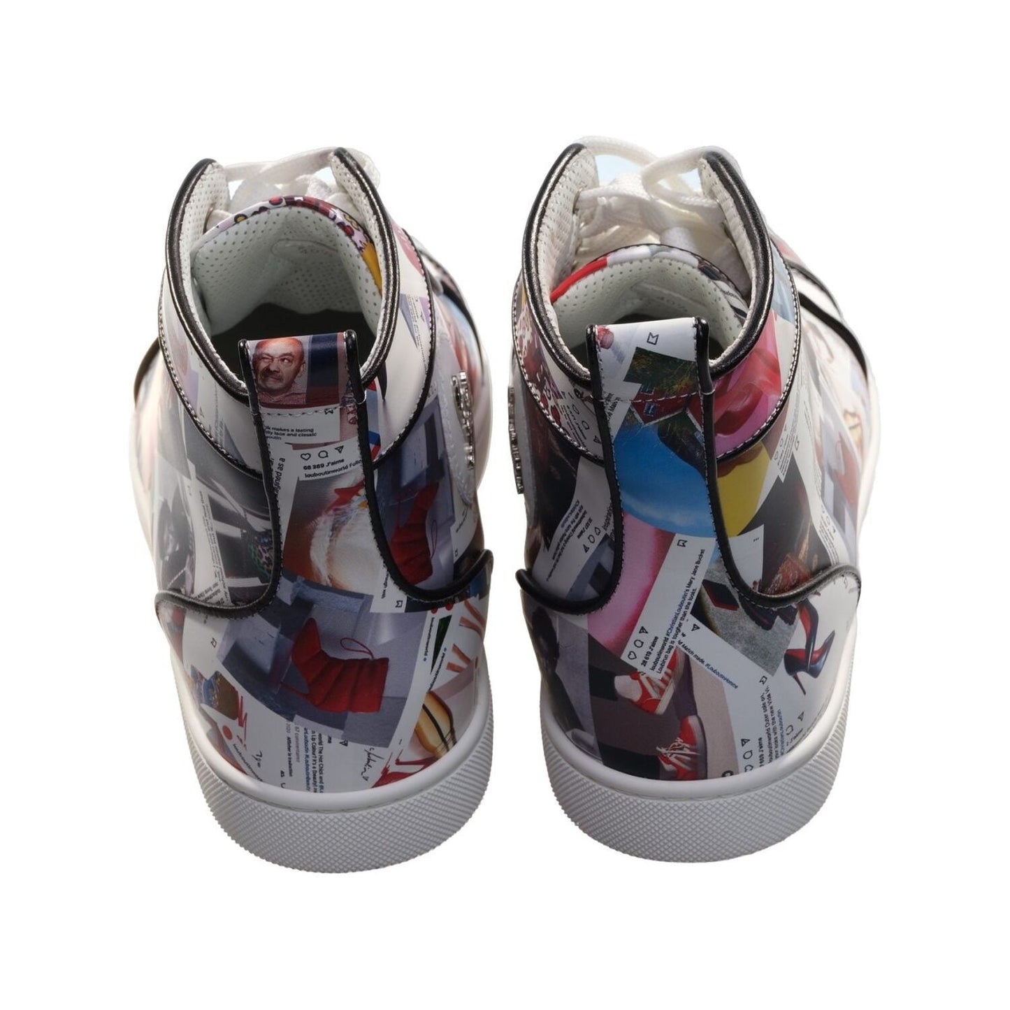 Christian Louboutin Louis Orlato Flat Leather Printed High Top Sneakers Christian Louboutin