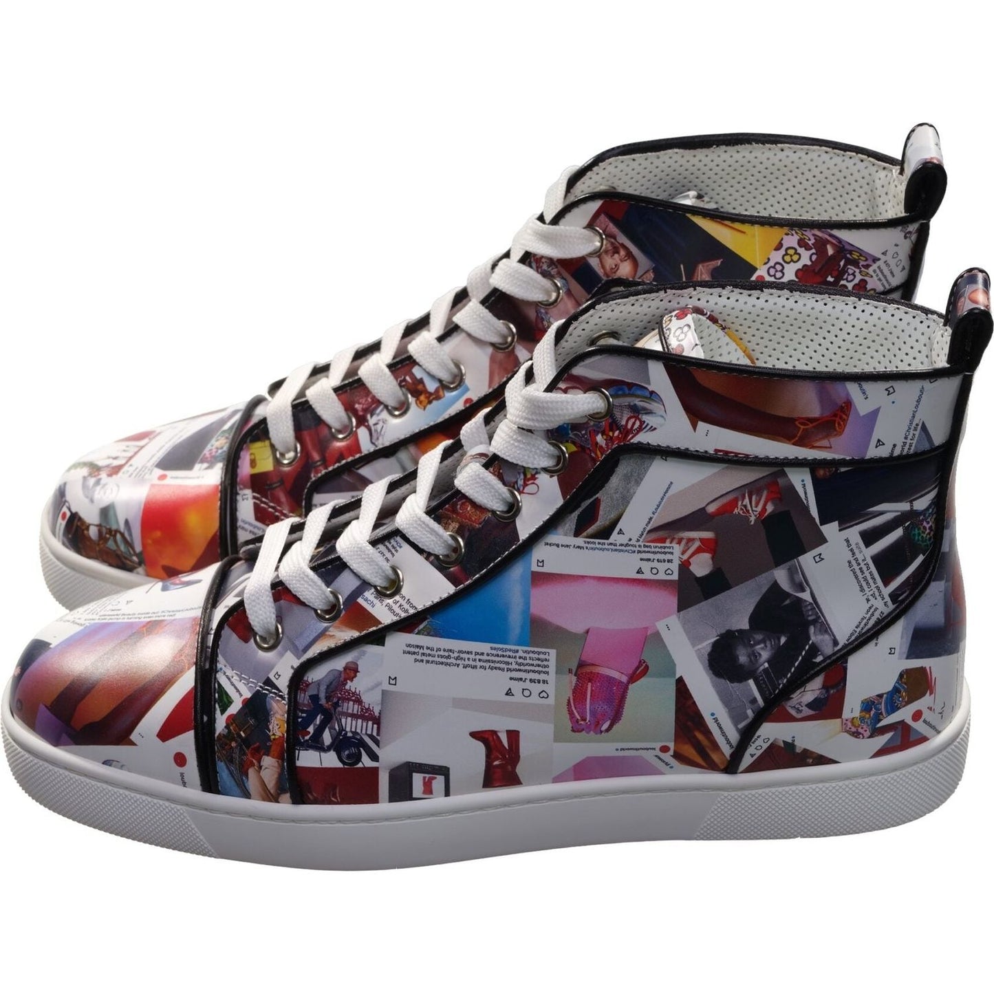 Christian Louboutin Louis Orlato Flat Leather Printed High Top Sneakers Christian Louboutin