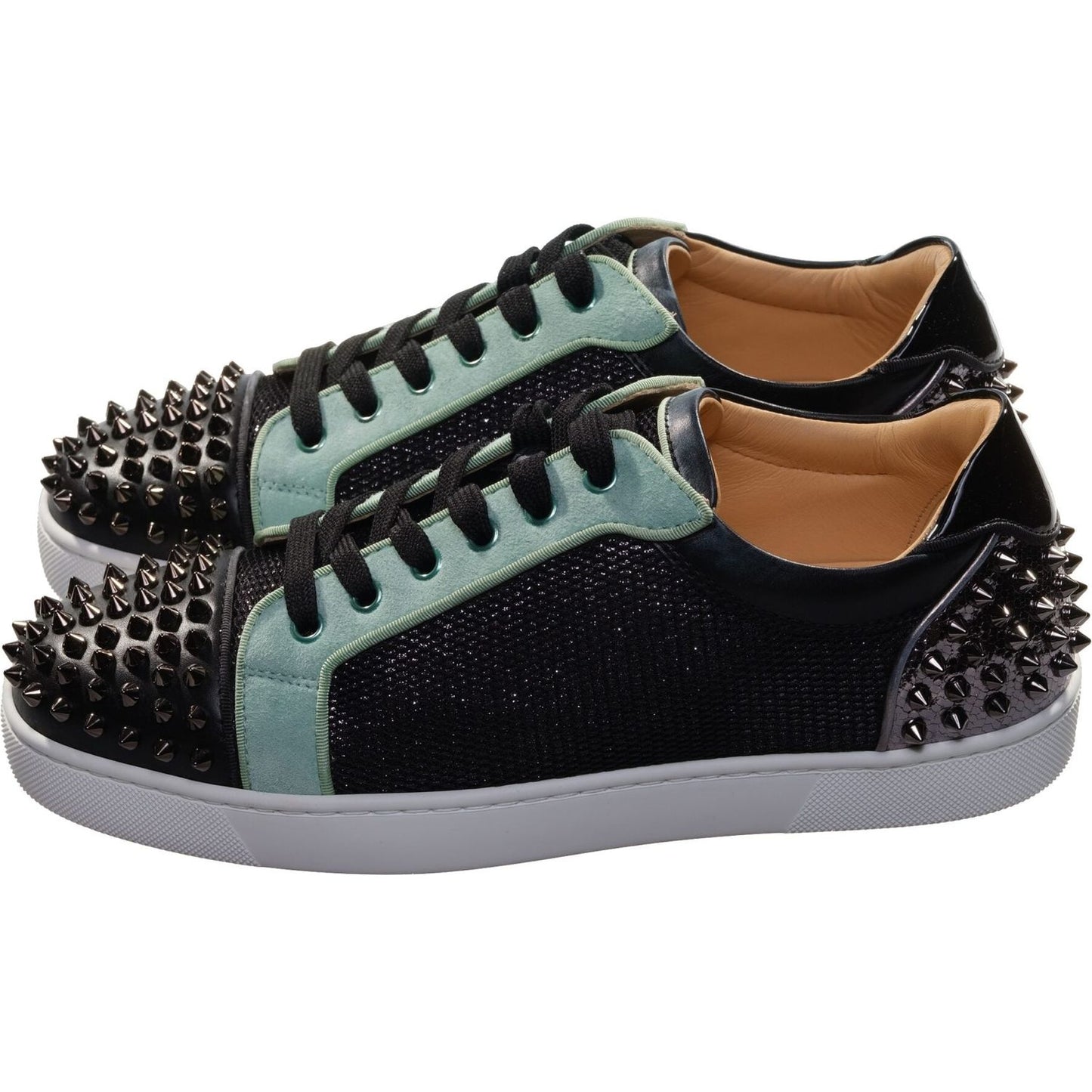 Christian Louboutin Seavaste Orlato Flat Low Top Contrast Colour Studded Sneakers Christian Louboutin