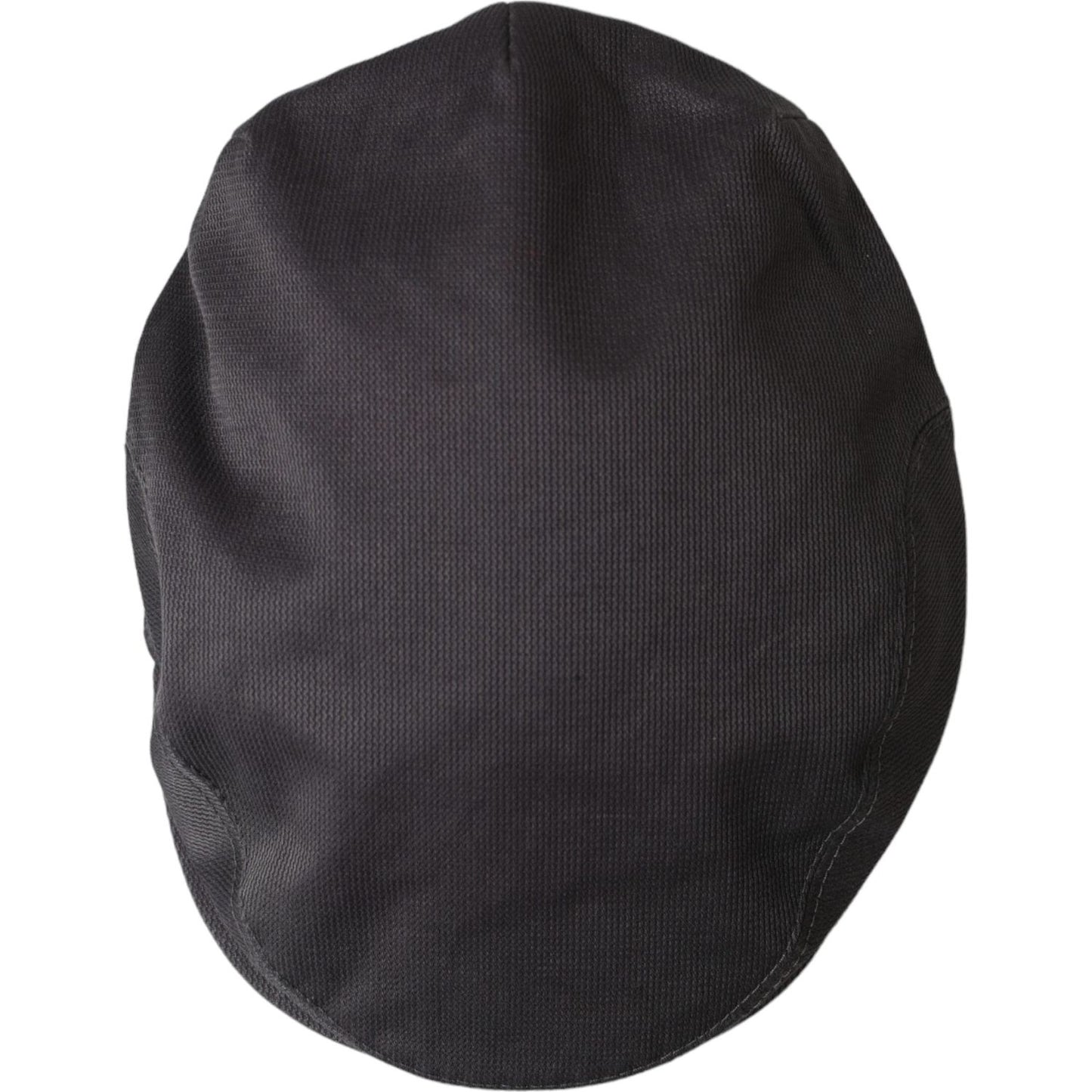 Dolce & Gabbana Gray Cotton Cloth Newsboy Hat Men Dolce & Gabbana