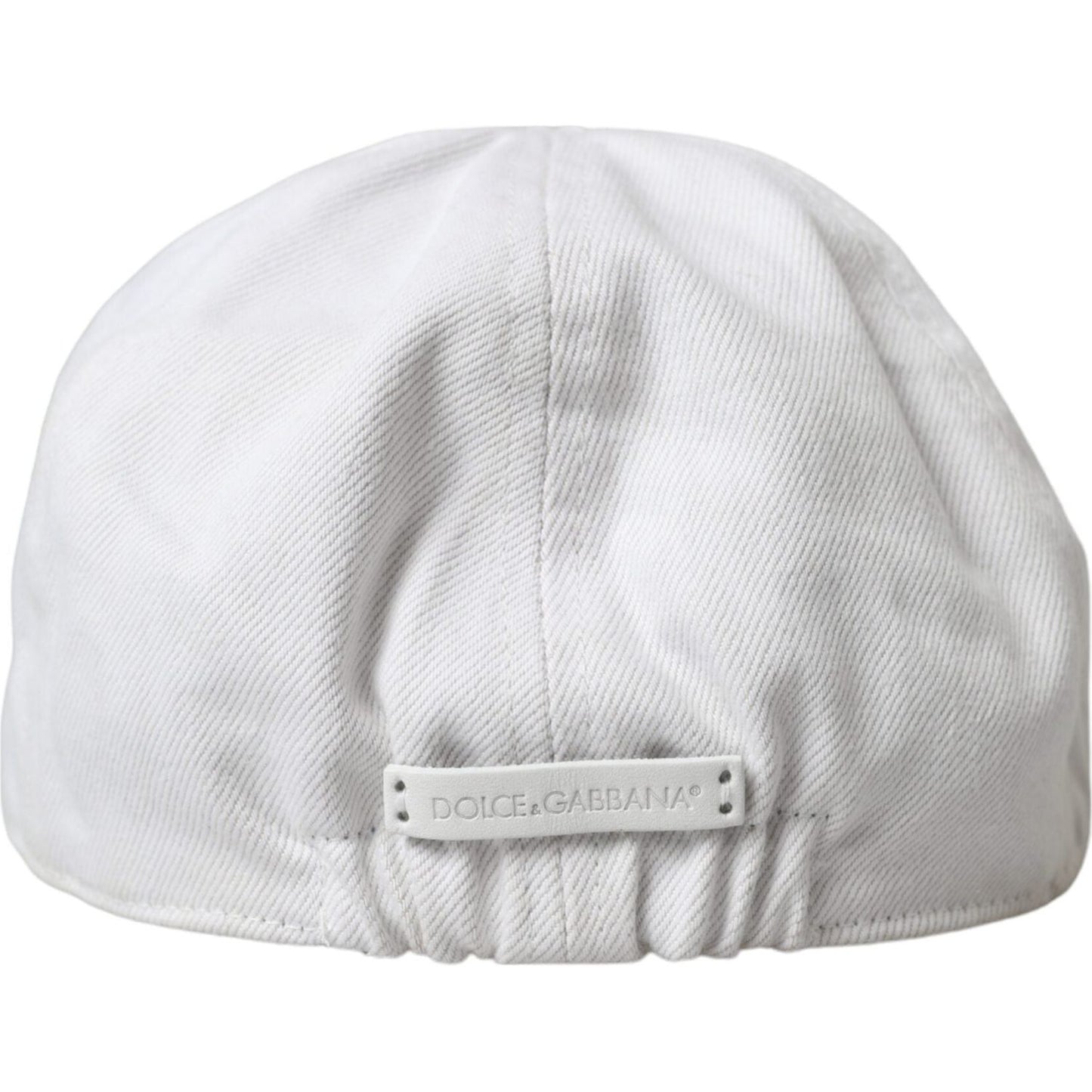 Dolce & Gabbana White Cotton Cloth Newsboy Hat Men Dolce & Gabbana