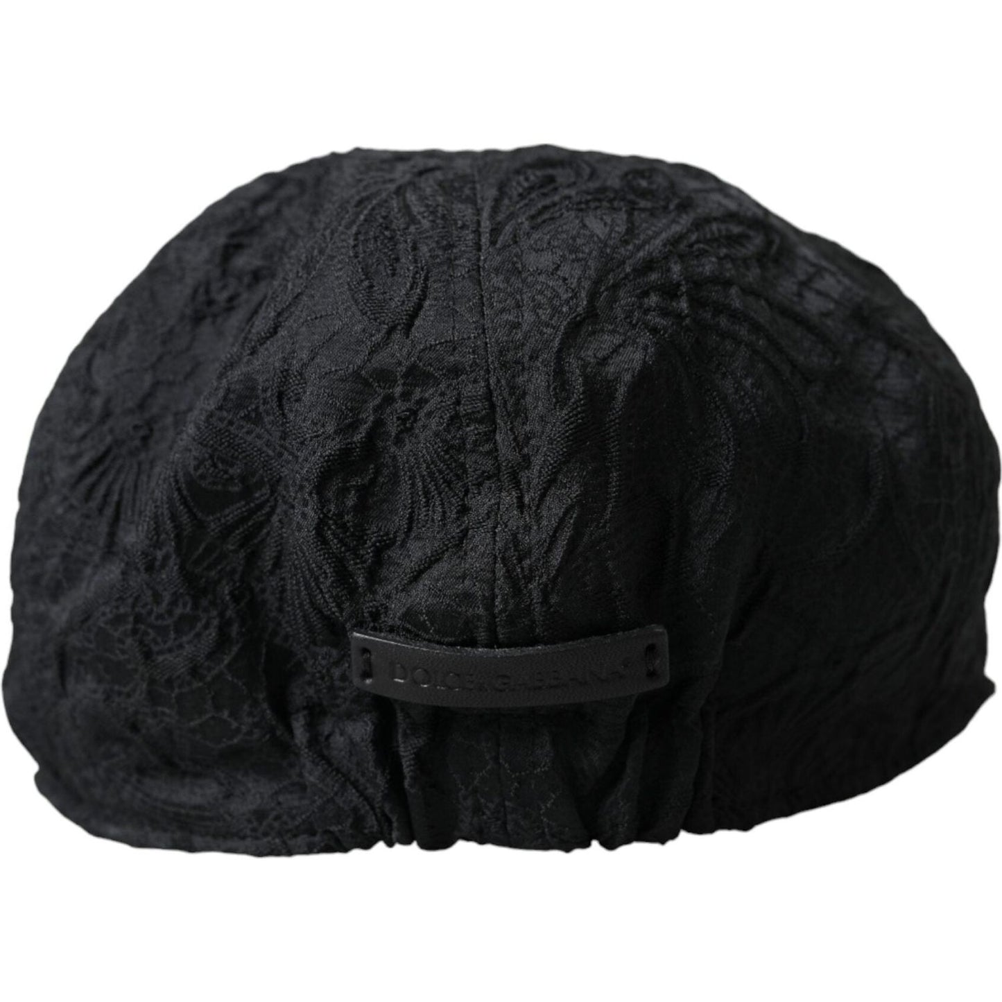 Dolce & Gabbana Black Floral Brocade Newsboy Hat Men Dolce & Gabbana