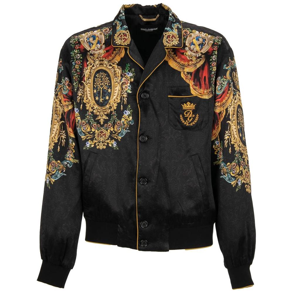 Dolce & Gabbana Black Silk Jacket Dolce & Gabbana