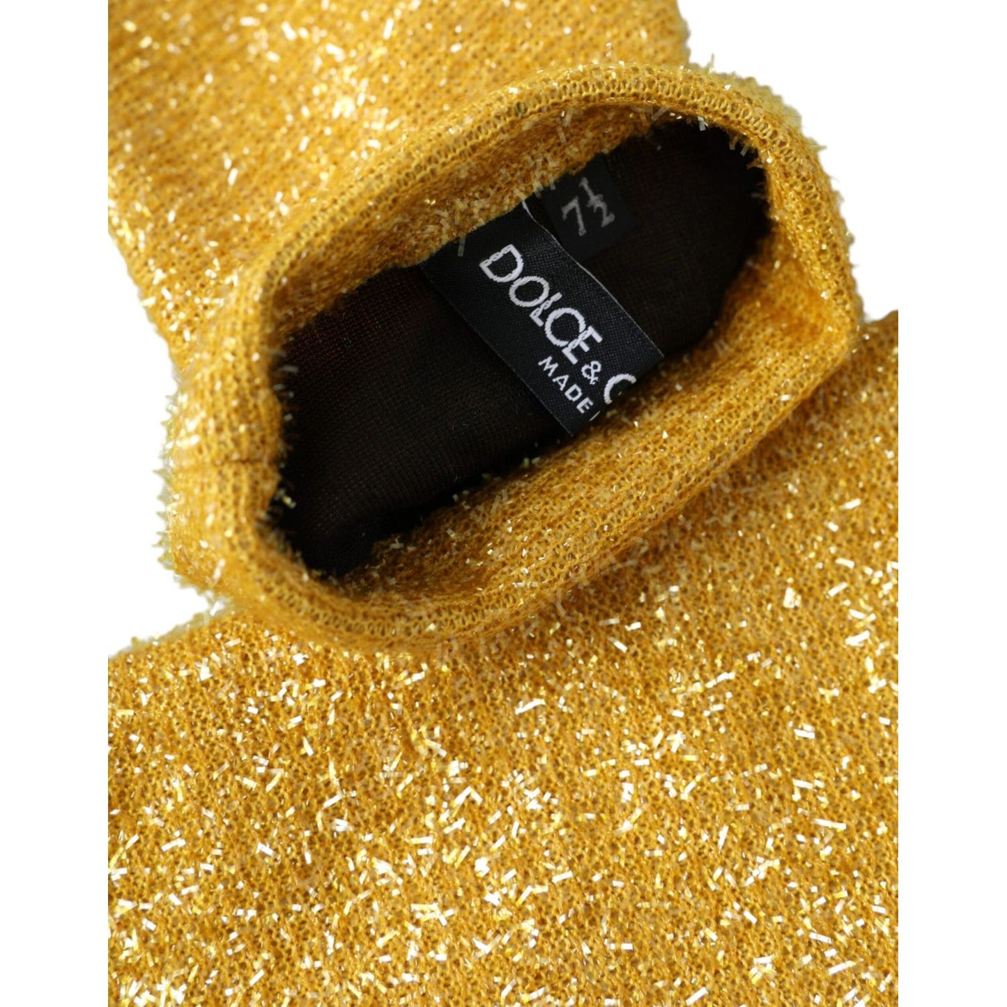 Dolce & Gabbana Gold Lurex Fantasia Mid Arm Length Gloves Dolce & Gabbana