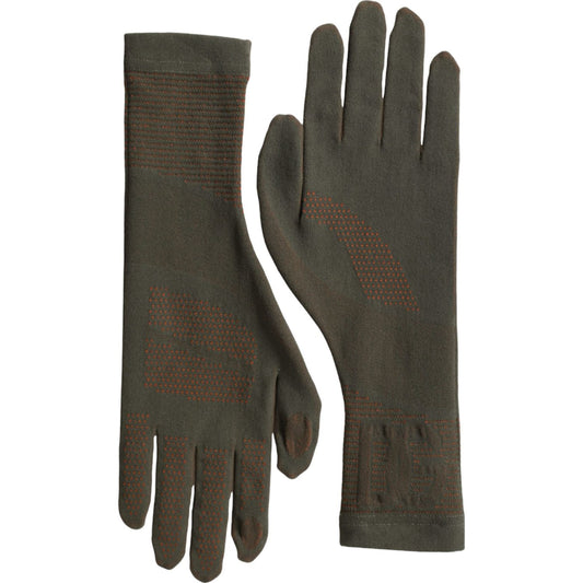 Dolce & Gabbana Brown Cotton Stretch Wrist Length Gloves Dolce & Gabbana