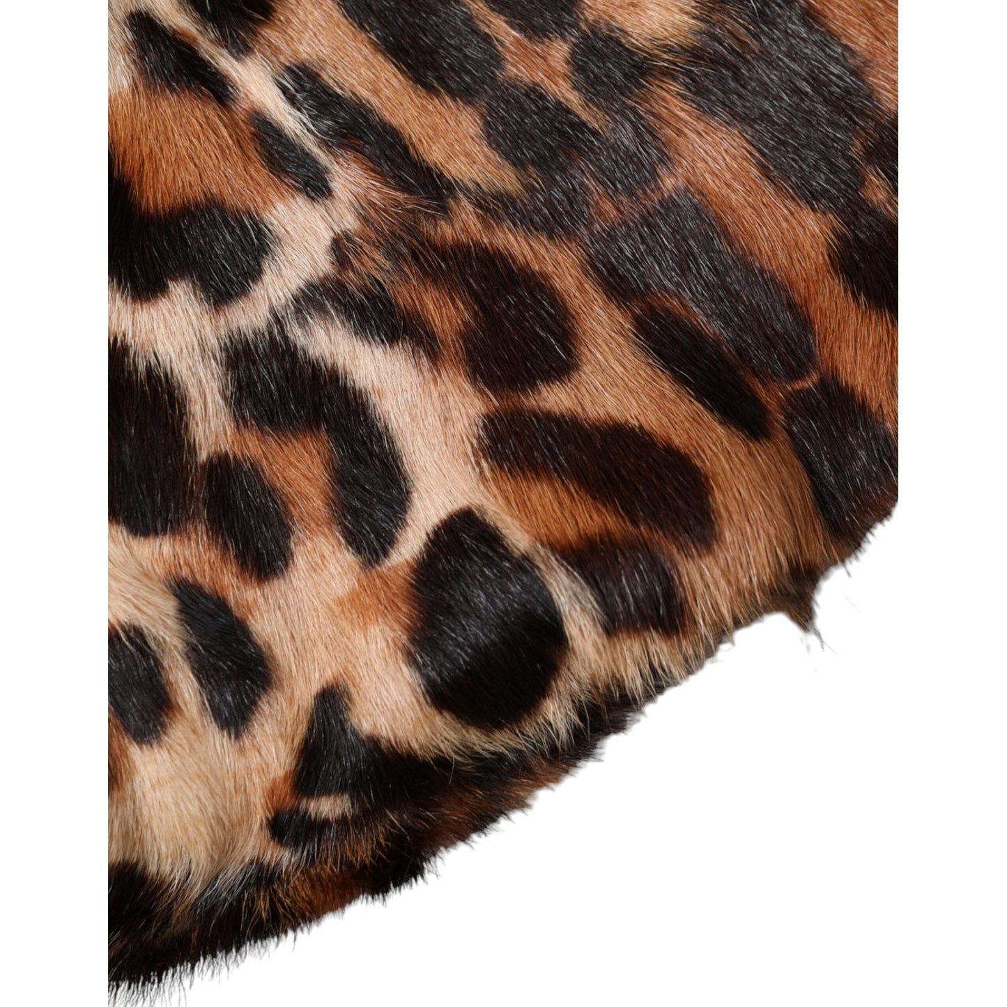 Dolce & Gabbana Brown Leopard Fur Women Bucket Hat Dolce & Gabbana