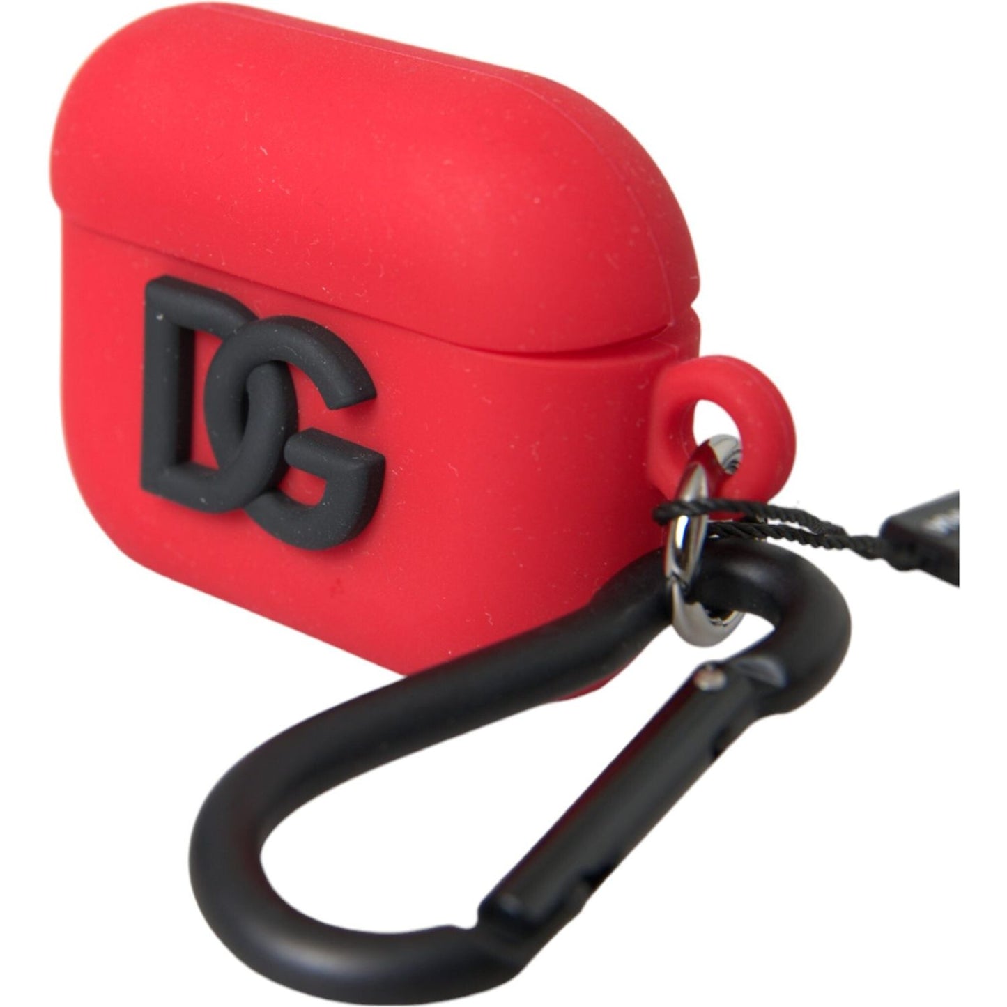 Dolce & Gabbana Red Silicone Rubber Logo Embossed Airpods Case Dolce & Gabbana