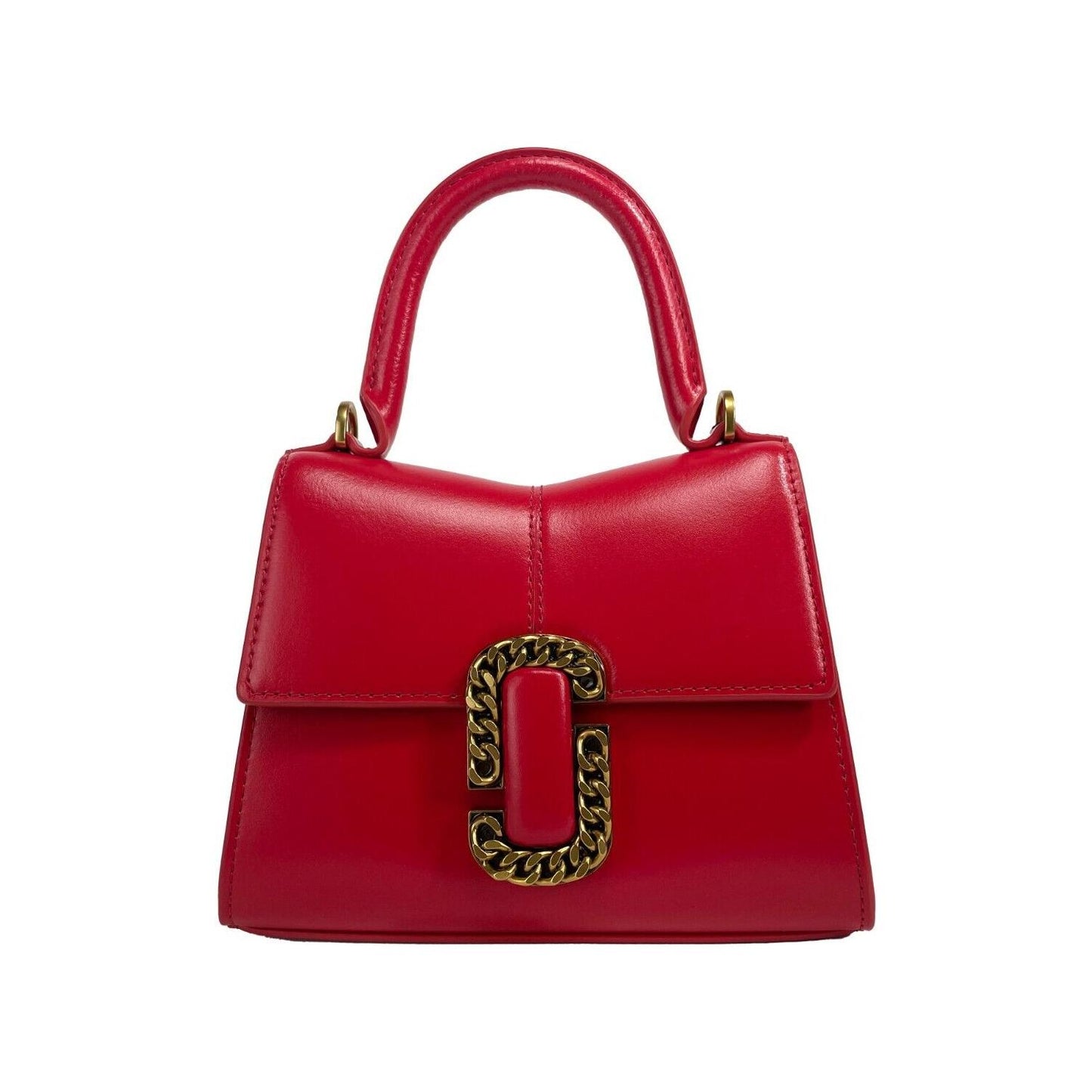 Marc Jacobs The St Marc Mini Top Handle Satchel Crossbody Bag Red Marc Jacobs