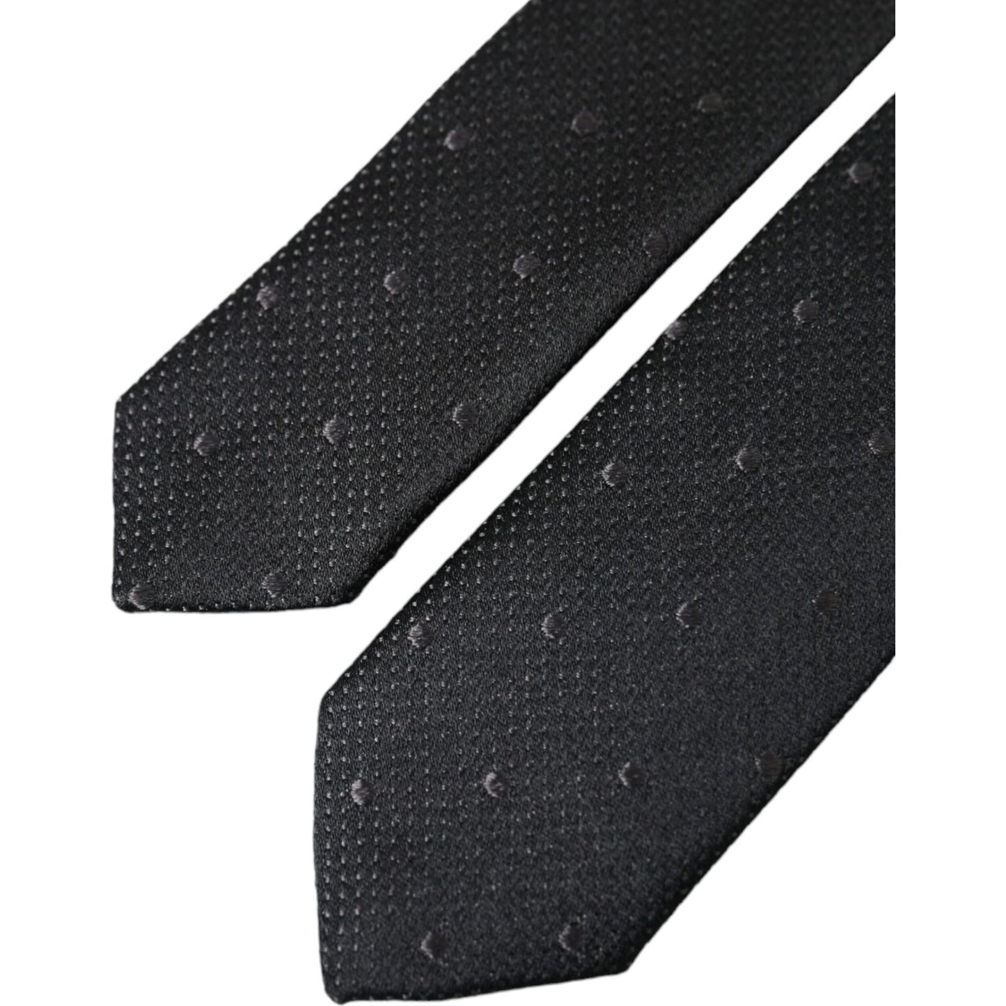 Dolce & Gabbana Men Black 100% Silk Fantasy Classic Men Tie Dolce & Gabbana