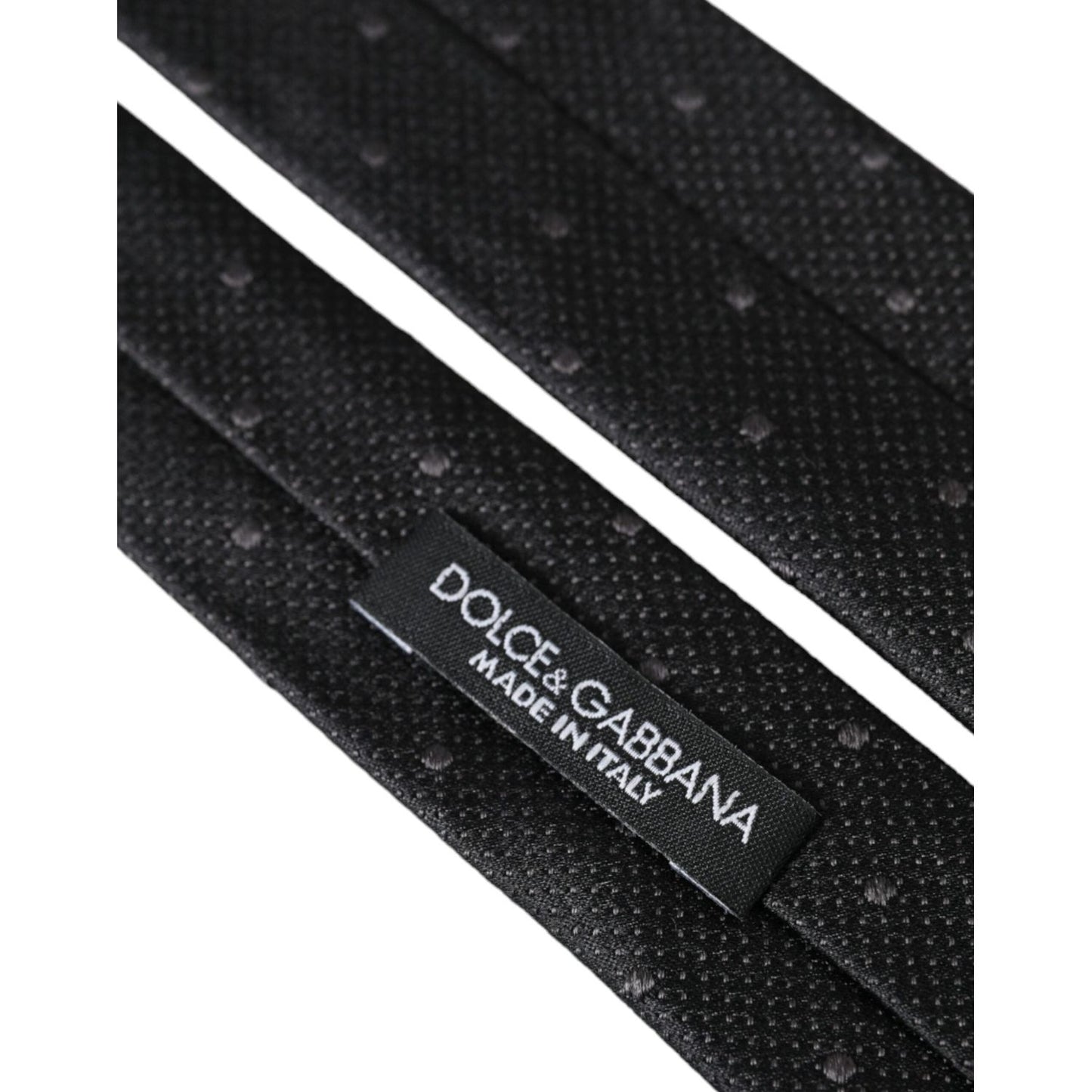 Dolce & Gabbana Men Black 100% Silk Fantasy Classic Men Tie Dolce & Gabbana