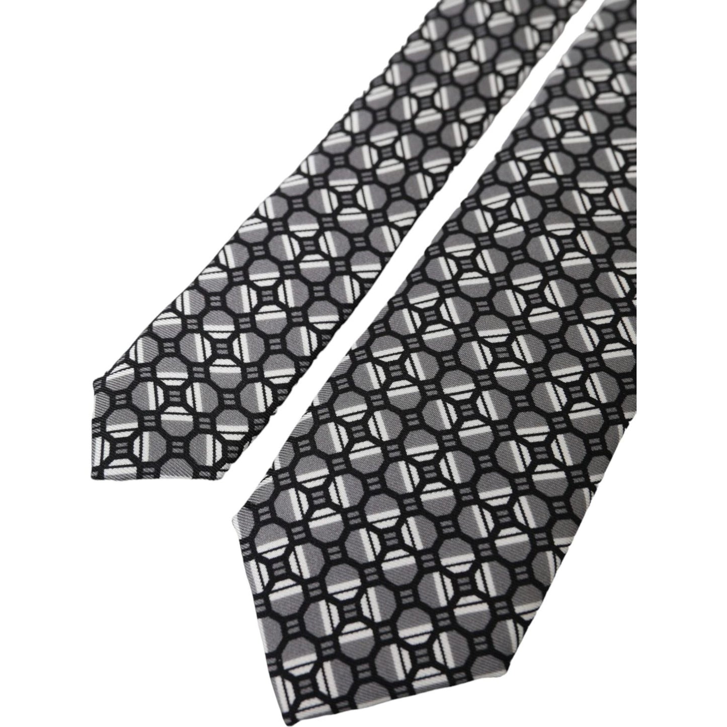 Dolce & Gabbana Multicolor Patterned 100% Silk Adjustable Tie Dolce & Gabbana