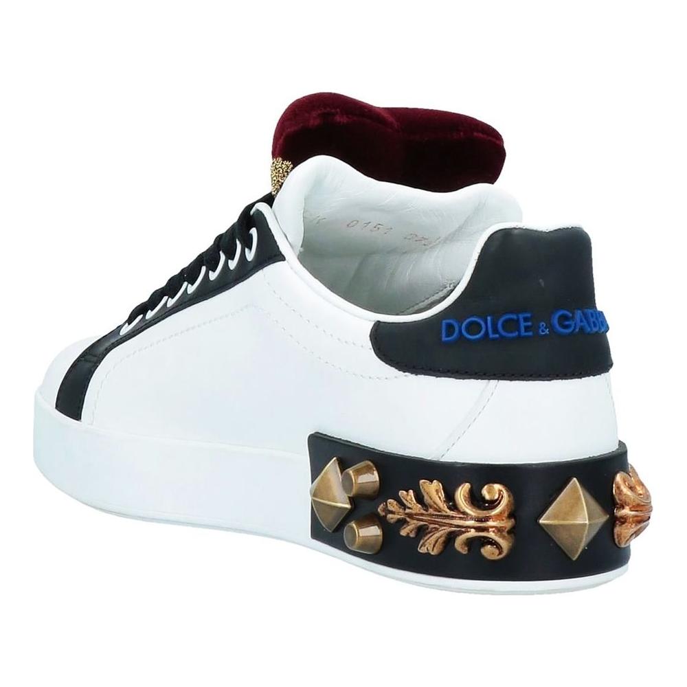 Dolce & Gabbana White Leather Di Calfskin Sneaker Dolce & Gabbana