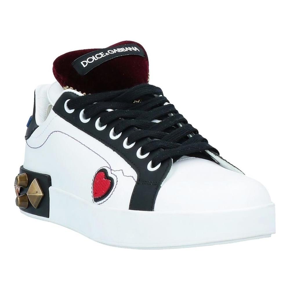 Dolce & Gabbana White Leather Di Calfskin Sneaker Dolce & Gabbana