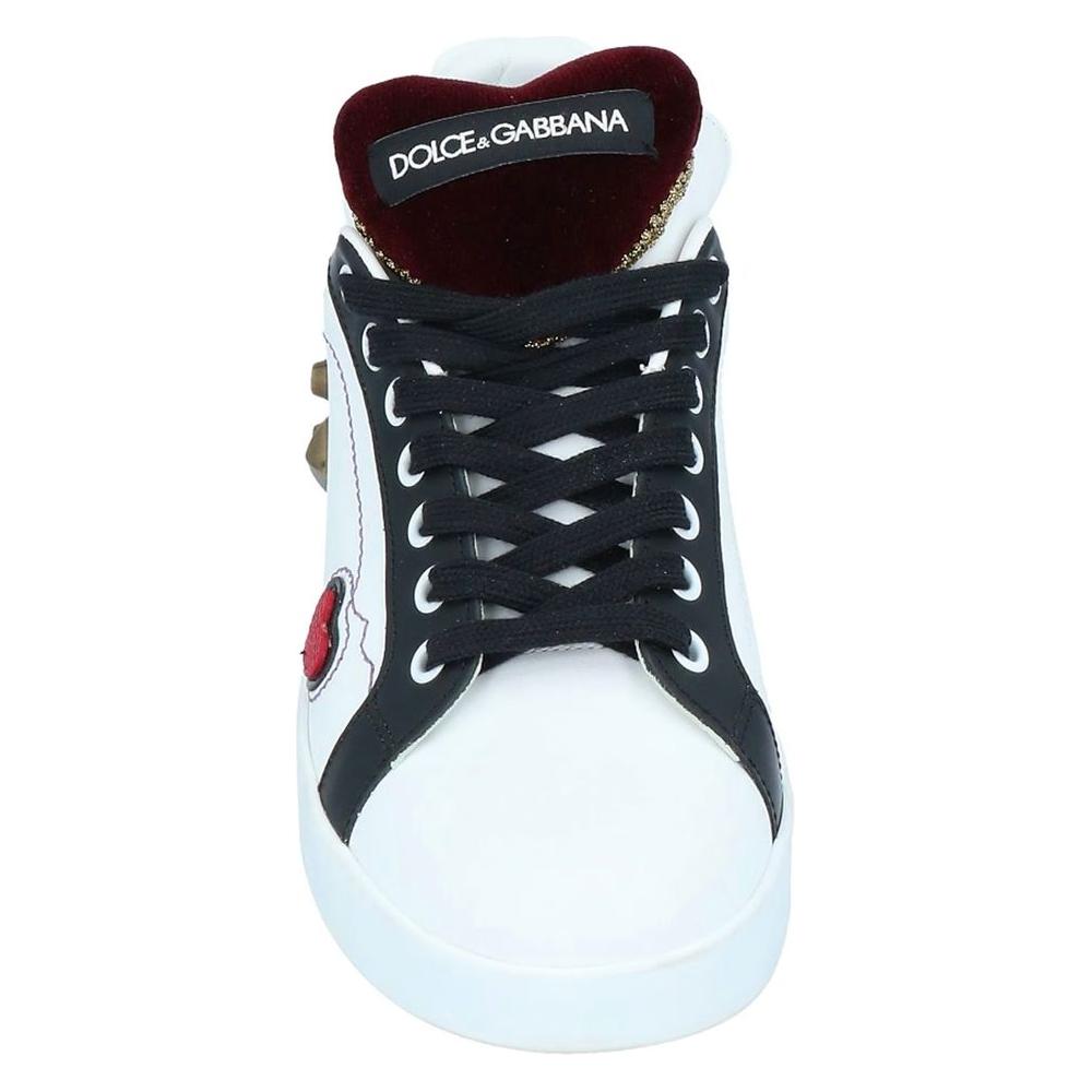 Dolce & Gabbana White Leather Di Calfskin Sneaker Dolce & Gabbana