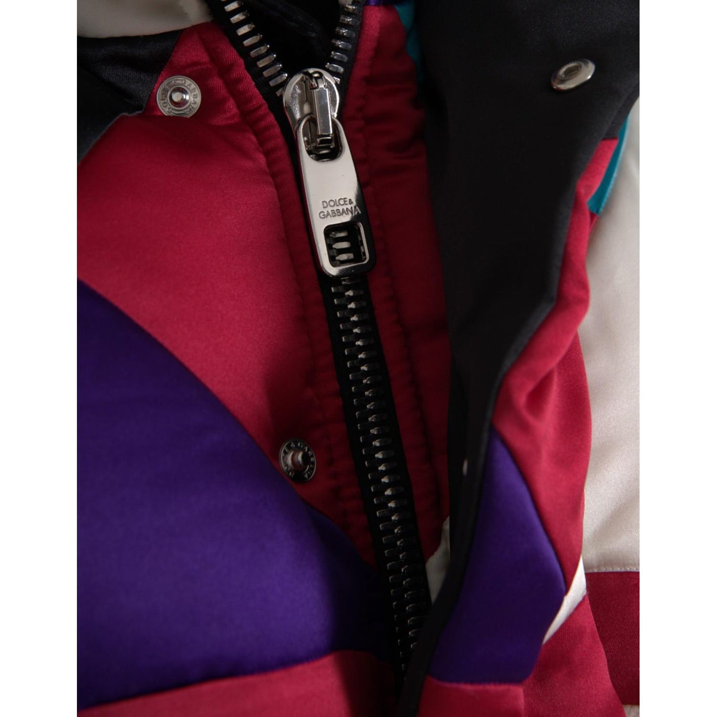 Dolce & Gabbana Multicolor Logo Windbreaker Puffer Jacket Dolce & Gabbana