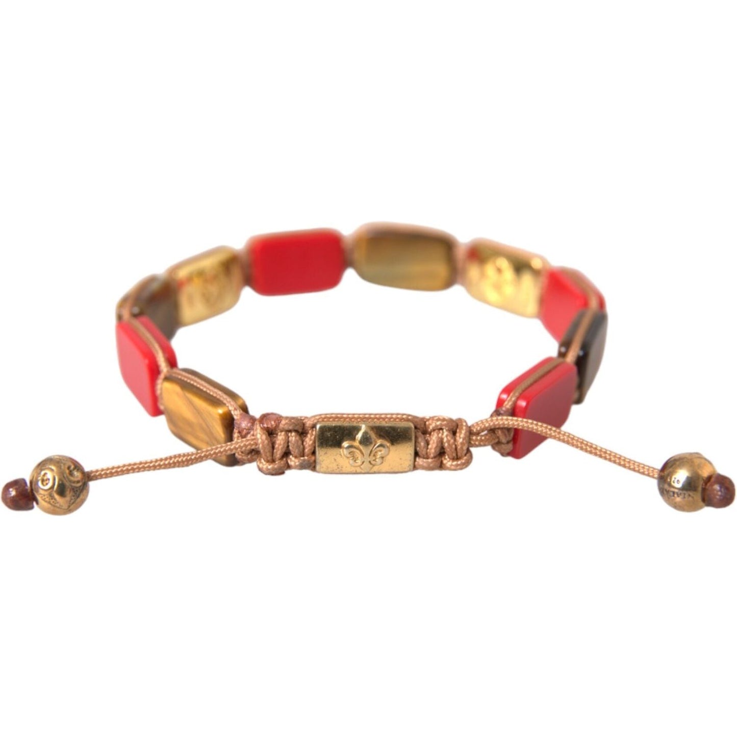 Nialaya CZ Tiger Eye Red Coral 925 Silver Men Bracelet Nialaya