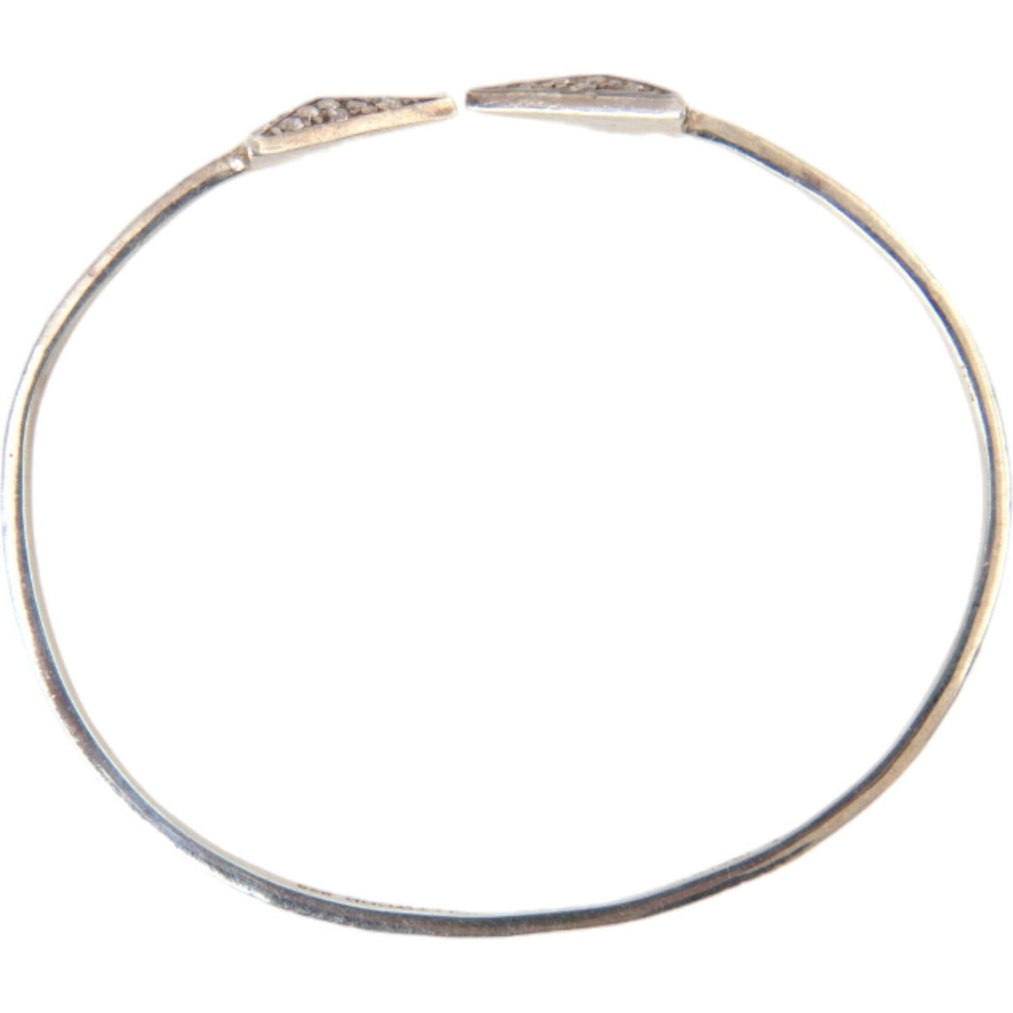 Nialaya Arrow Crystal 925 Silver Bangle Bracelet Women Nialaya