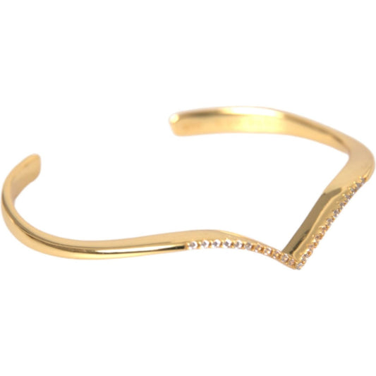 Nialaya Arched Wing Cuff Skyfall Gold CZ 925 Bracelet Bracelet Nialaya