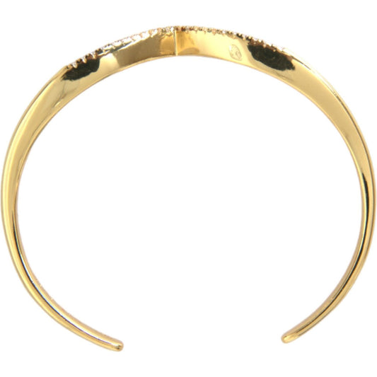 Nialaya Arched Wing Cuff Skyfall Gold CZ 925 Bracelet Bracelet Nialaya