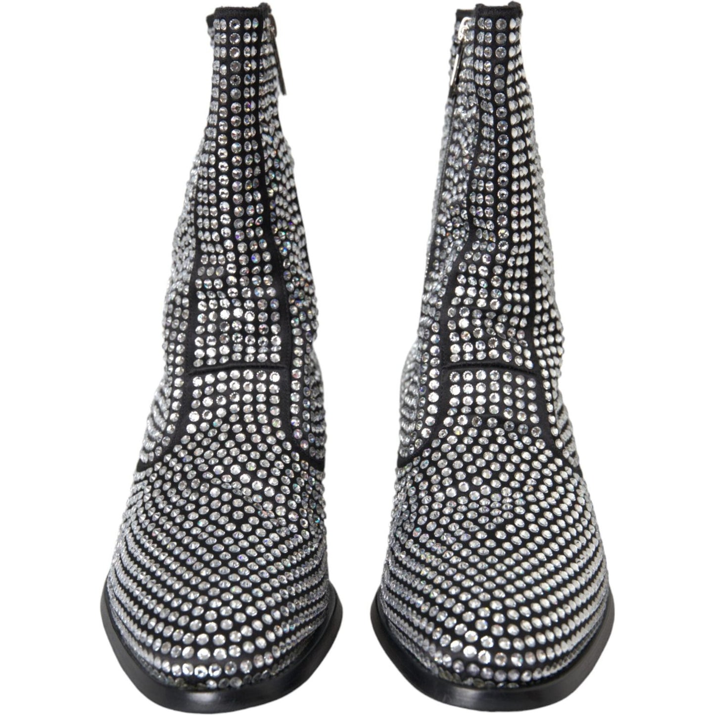 Dolce & Gabbana Black Rhinestone Crystal Chelsea Boots Shoes Dolce & Gabbana