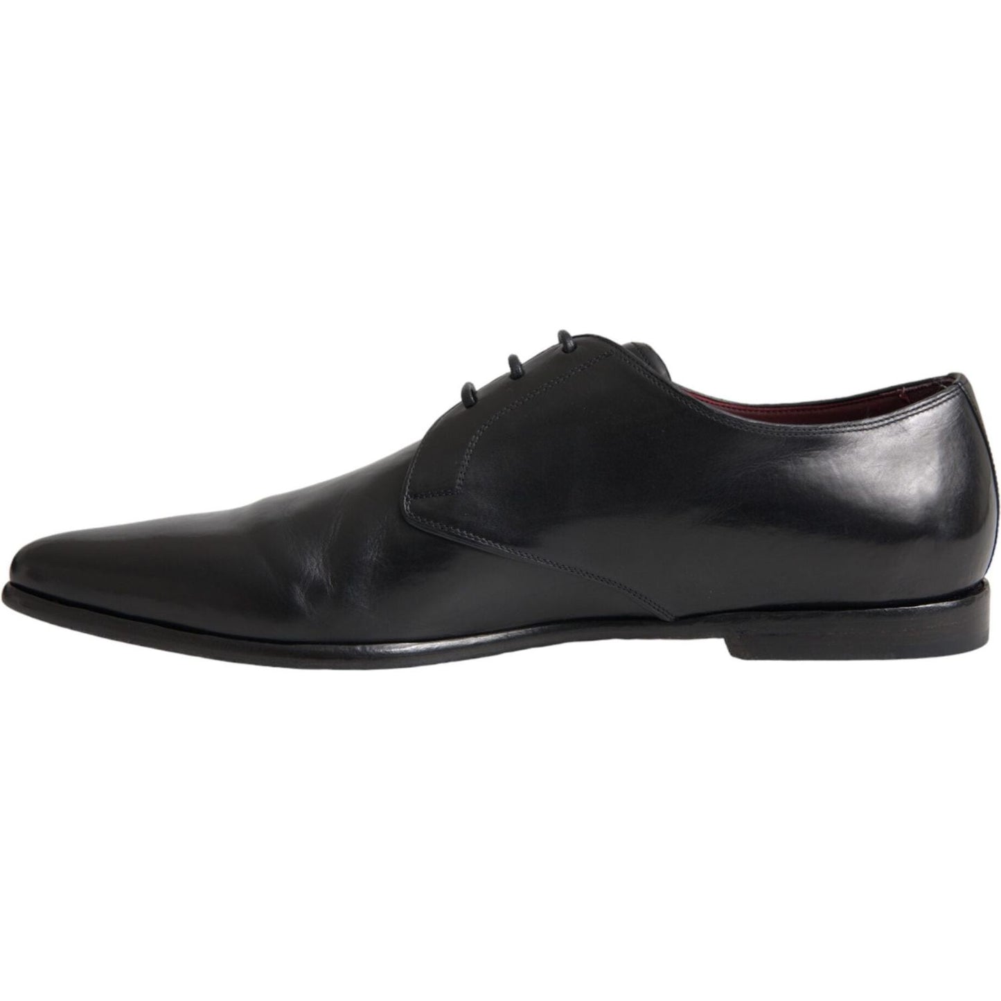 Dolce & Gabbana Black Leather Derby Formal Dress Men Shoes Dolce & Gabbana