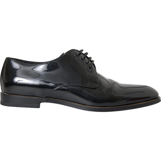 Dolce & Gabbana Black Patent Leather Derby Formal Dress Shoes Dolce & Gabbana