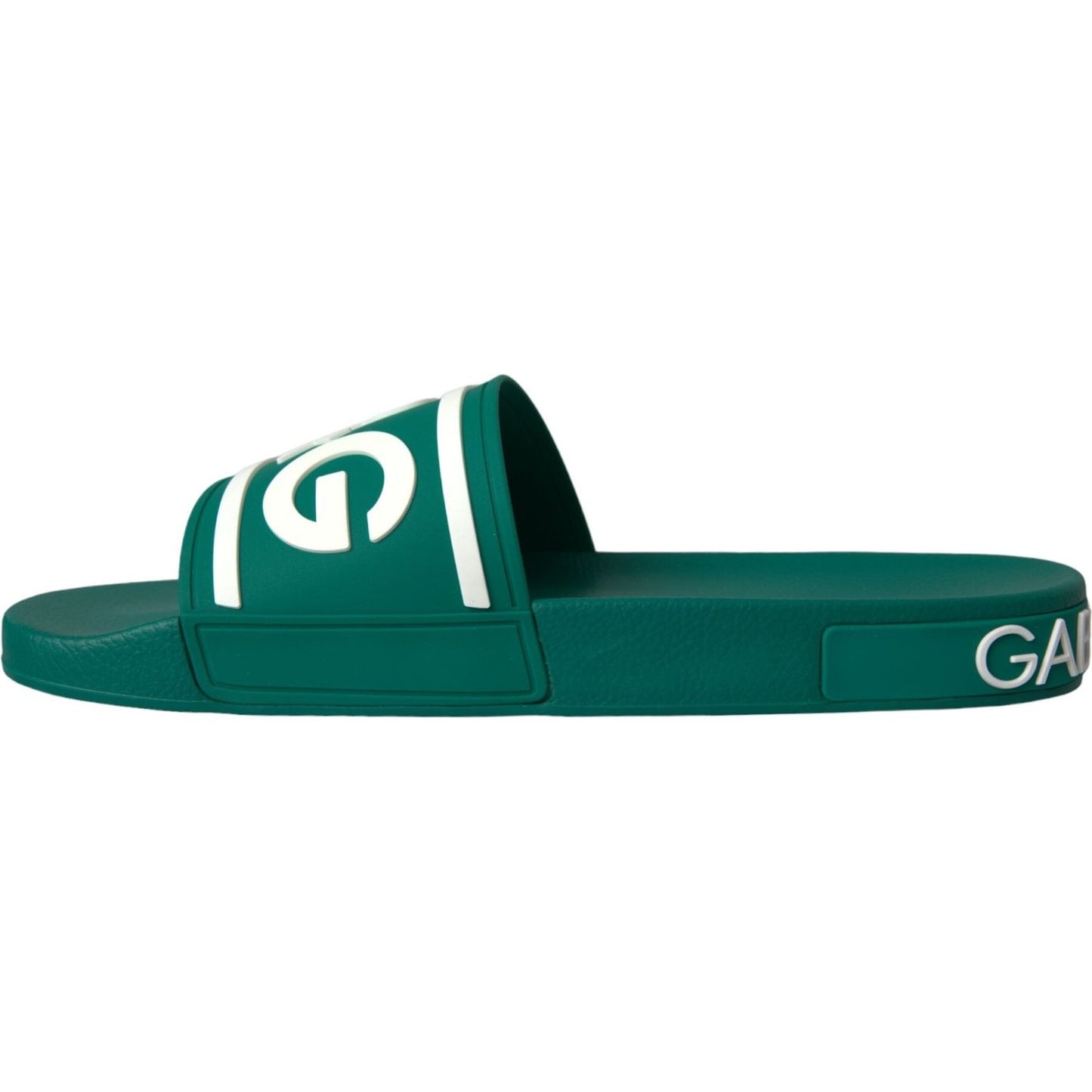 Dolce & Gabbana Green White Sandals Rubber Beachwear Shoes Dolce & Gabbana