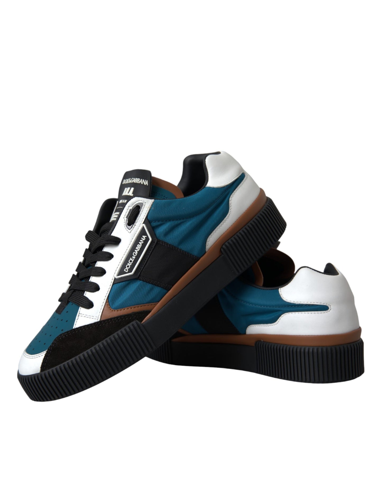 Dolce & Gabbana Multicolor MIAMI Leather Low Top Sneakers Shoes Dolce & Gabbana