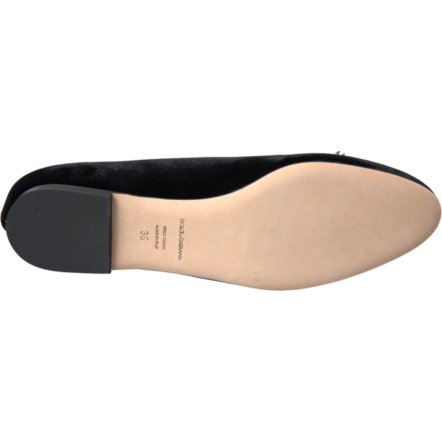 Dolce & Gabbana Black Velvet DG Heart Loafers Flats Shoes Dolce & Gabbana