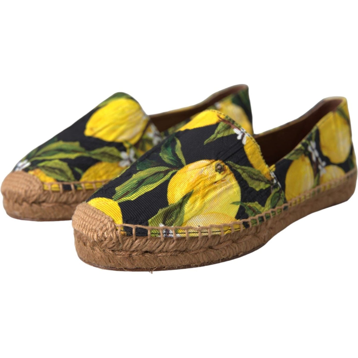 Dolce & Gabbana Multicolor Lemon Slip On Espadrilles Shoes Dolce & Gabbana