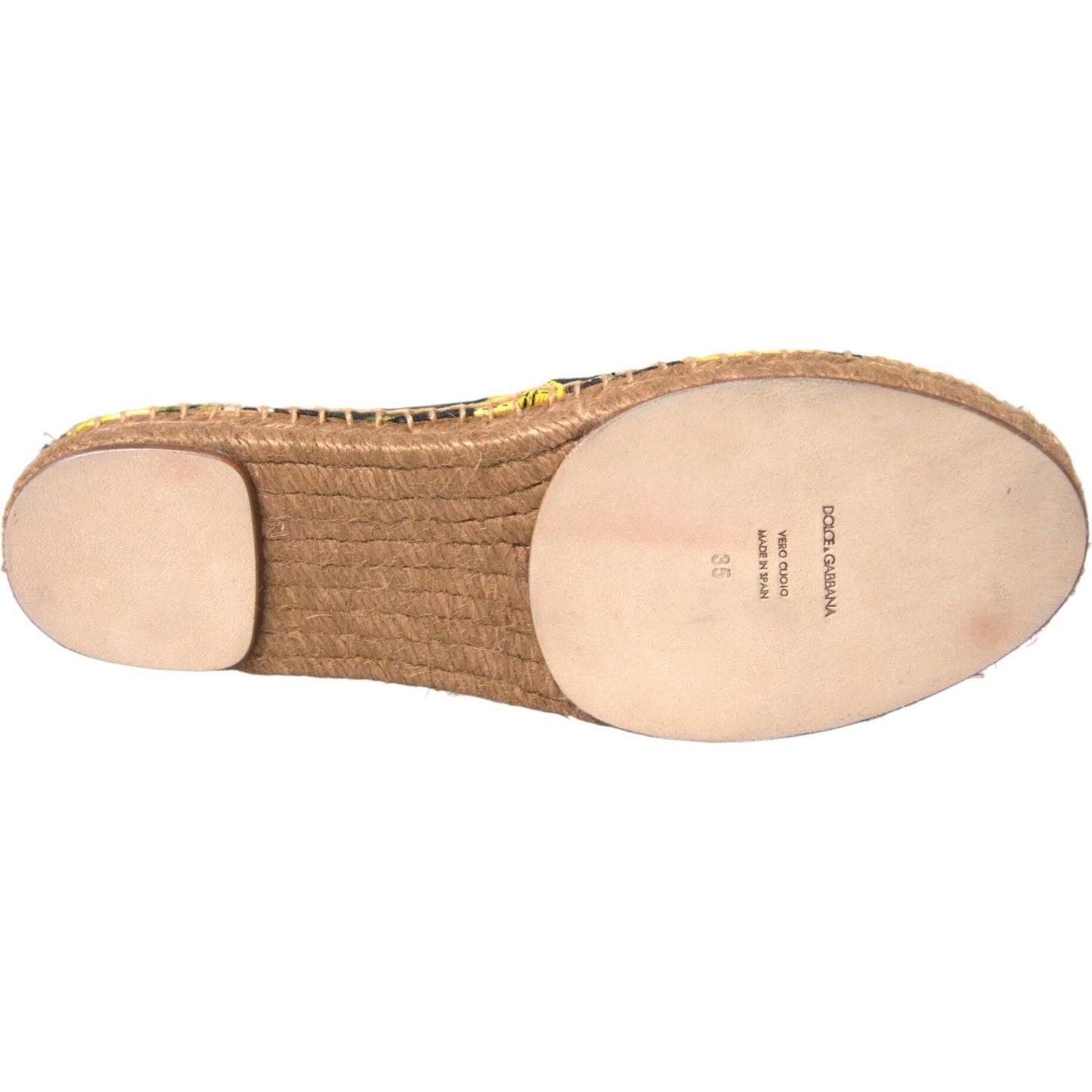 Dolce & Gabbana Multicolor Lemon Slip On Espadrilles Shoes Dolce & Gabbana