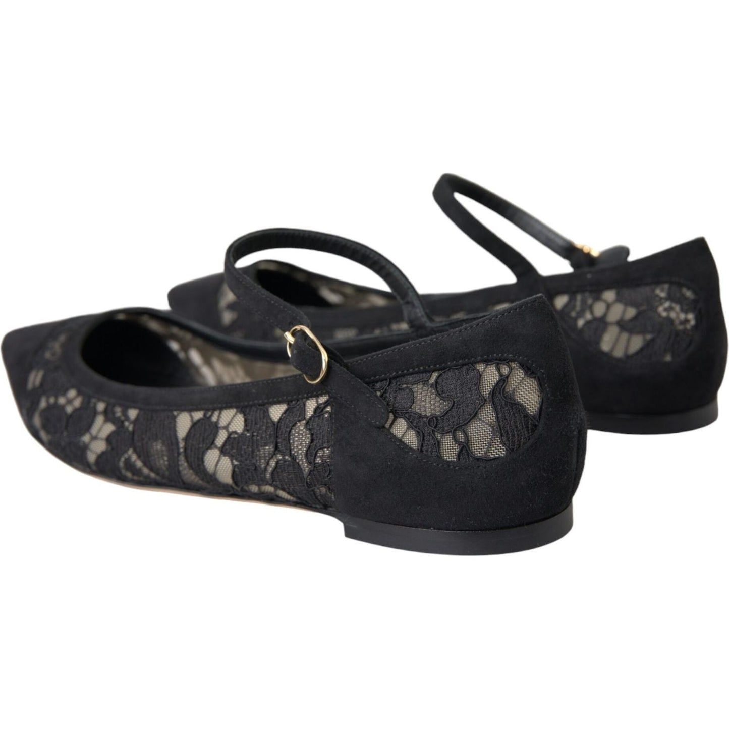 Dolce & Gabbana Black Taormina Lace Bellucci Flats Shoes Dolce & Gabbana