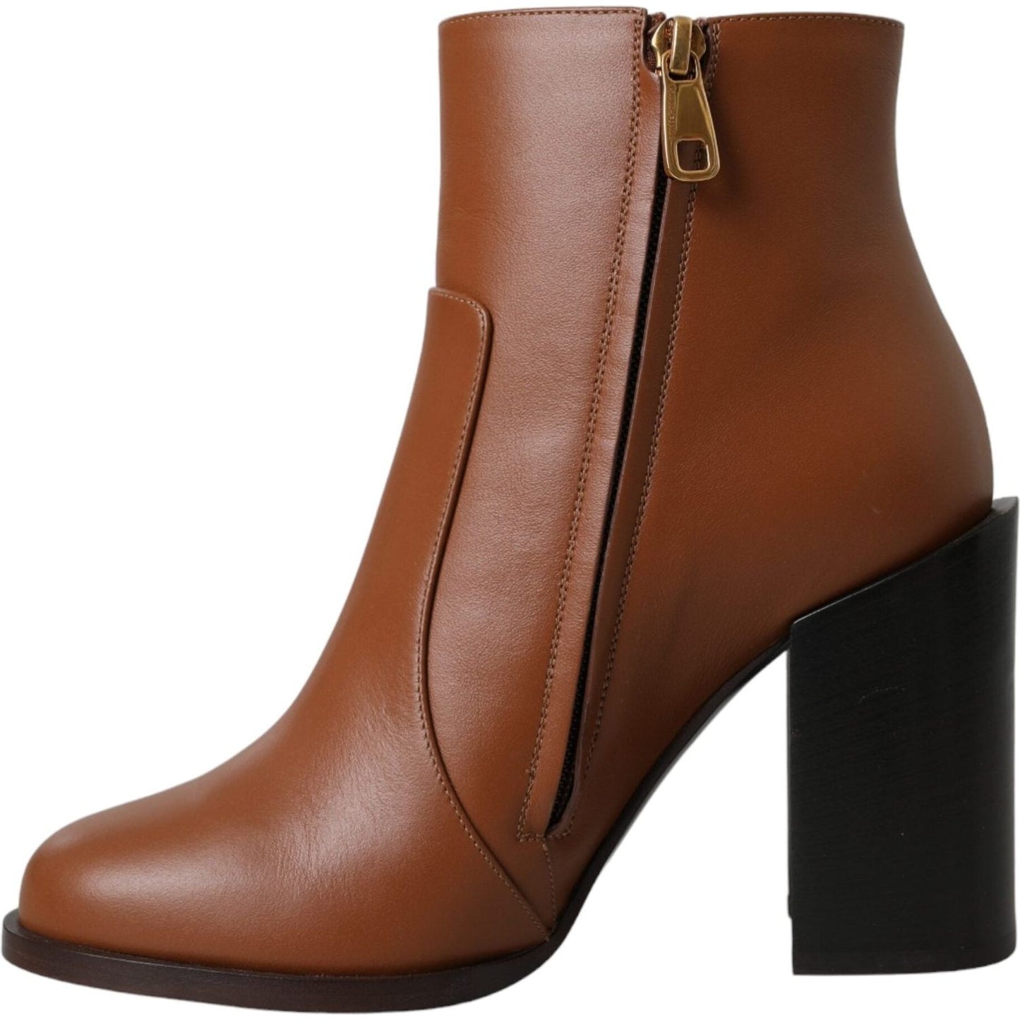 Dolce & Gabbana Brown Leather AMORE Heels Ankle Boots Shoes Dolce & Gabbana