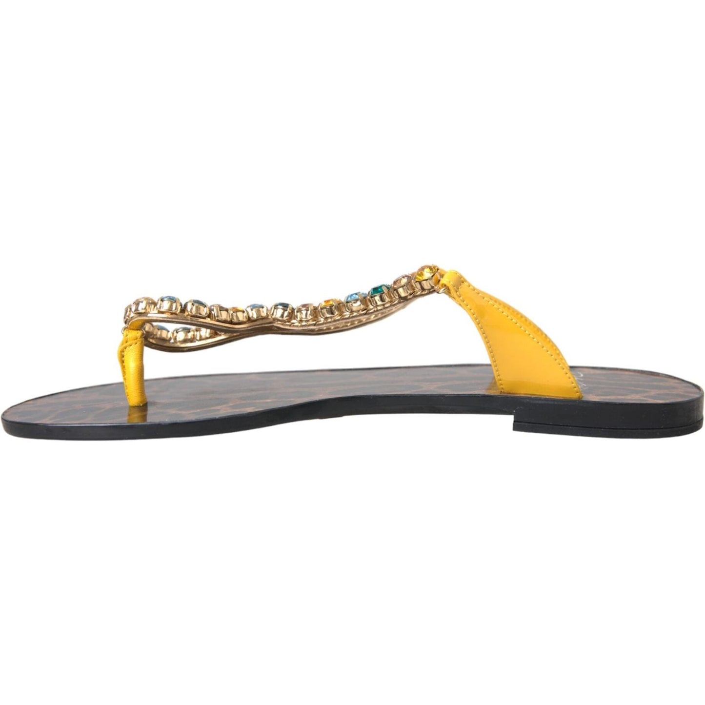 Dolce & Gabbana Multicolor Crystal Sandals Flip Flops Shoes Dolce & Gabbana