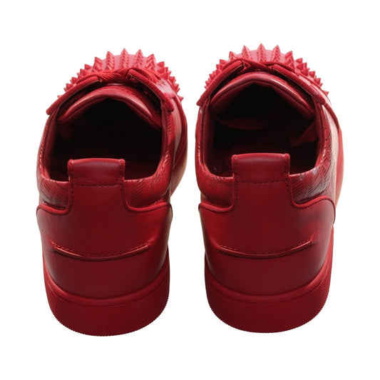 Christian Louboutin Louis Junior Spikes Orlato  Red Leather Sneakers Christian Louboutin