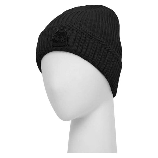 La Martina Black Acrylic Men Beanie La Martina