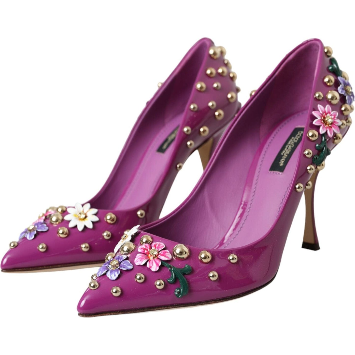 Dolce & Gabbana Purple Embellished High Heels Pumps Shoes Dolce & Gabbana