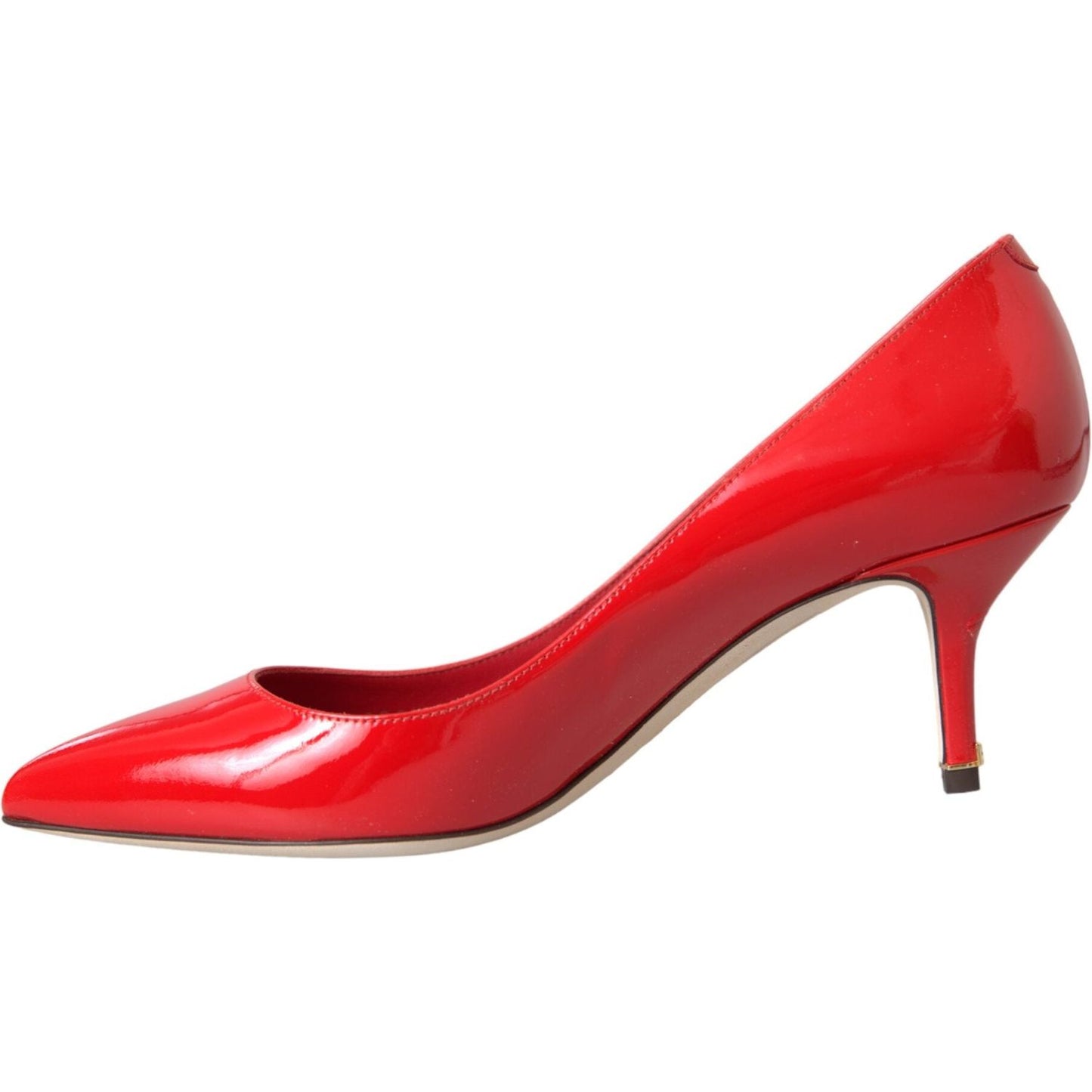 Dolce & Gabbana Red Patent Leather Kitten Heels Pumps Shoes Dolce & Gabbana