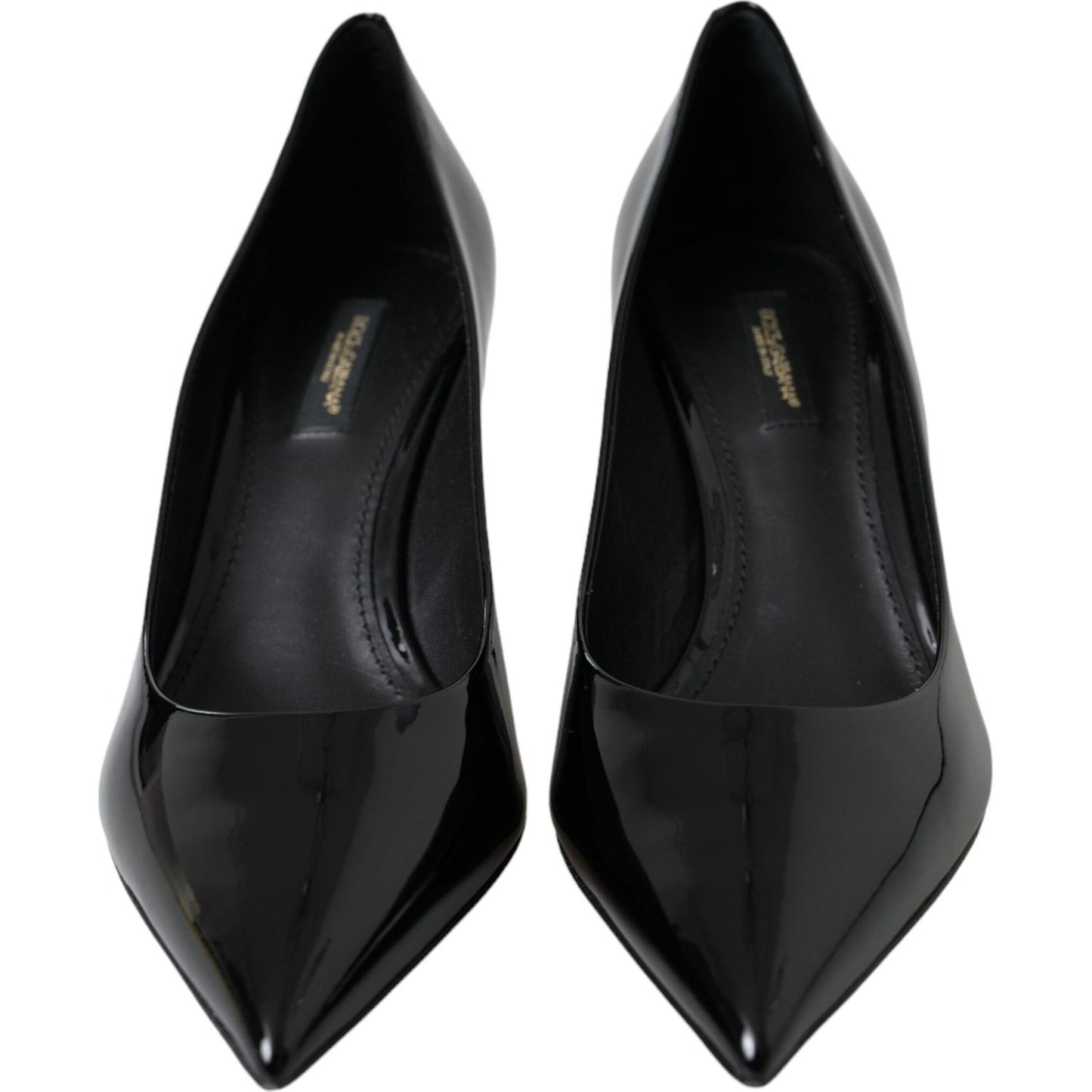 Dolce & Gabbana Black Patent Leather Heels Pumps Shoes Dolce & Gabbana