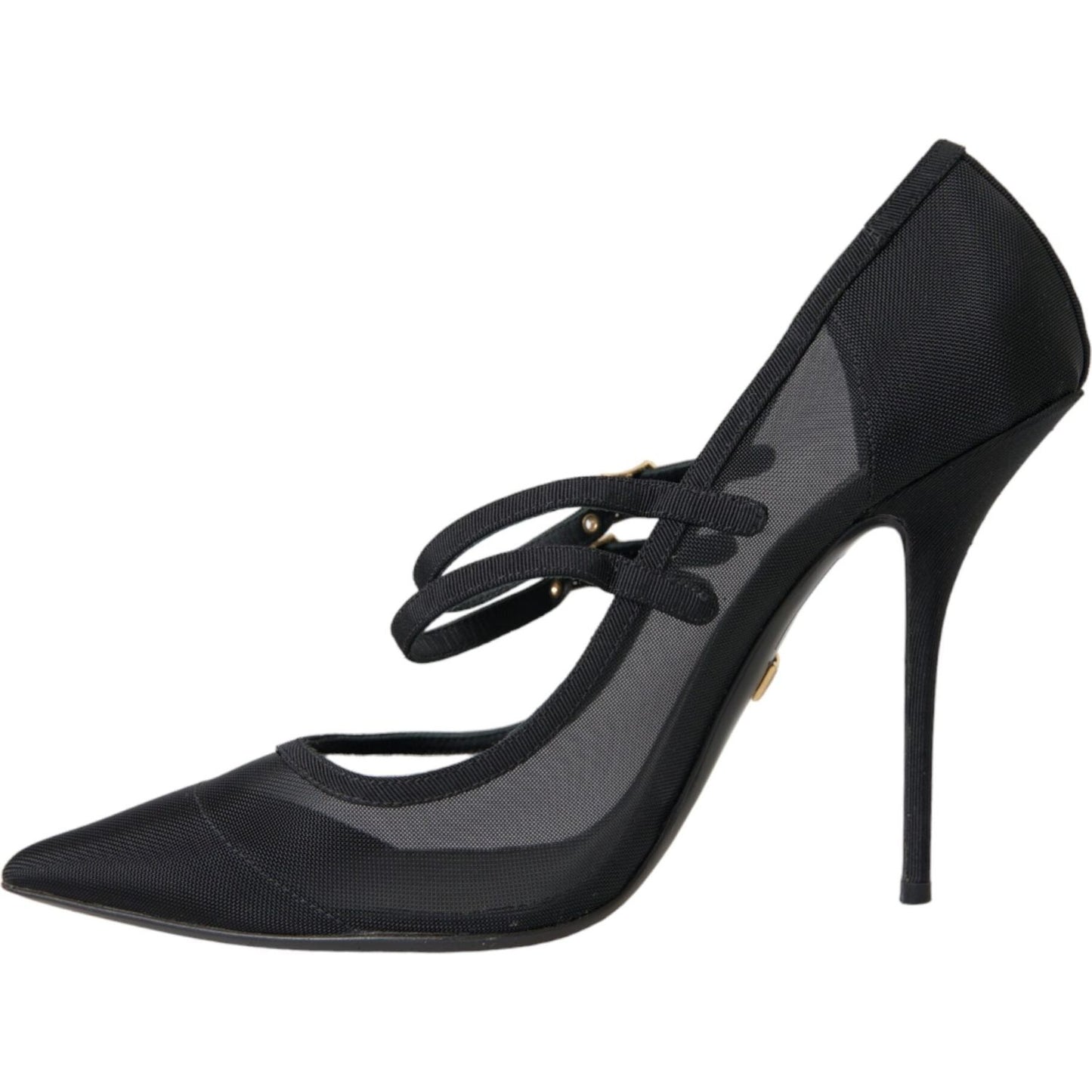 Dolce & Gabbana Black Mesh Mary Janes Heels Pumps Shoes Dolce & Gabbana