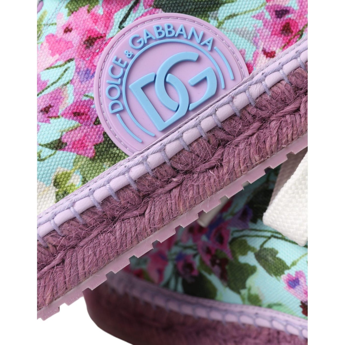 Dolce & Gabbana Multicolor Canvas Floral Espadrilles Sneakers Shoes Dolce & Gabbana