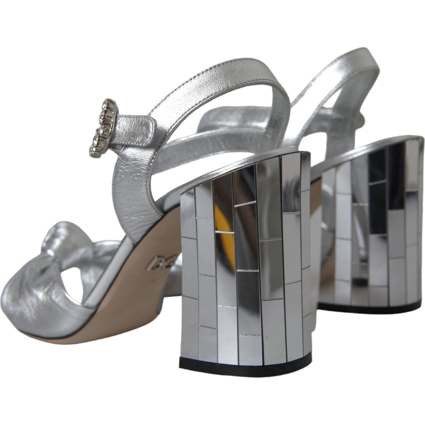 Dolce & Gabbana Silver Crystal Ankle Strap Keira Sandal Shoes Dolce & Gabbana