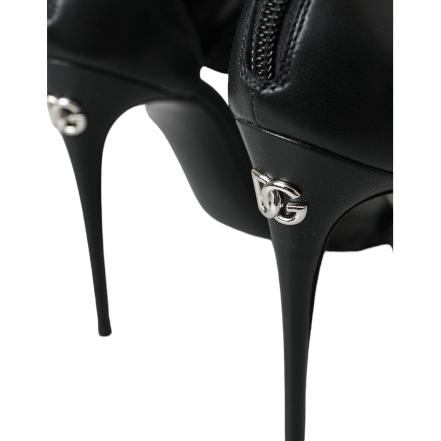 Dolce & Gabbana Black Leather Keira Heels Sandals Shoes Dolce & Gabbana